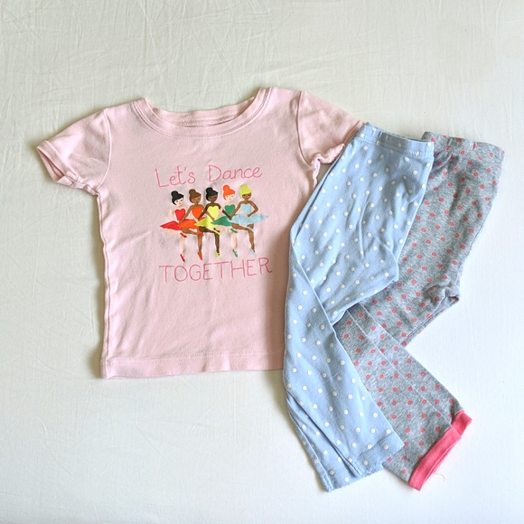 mixed brands 3T toddler girls pajama bundle, 3 pieces - Picture 1 of 8